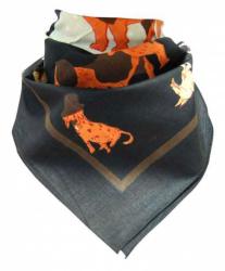 Black Bandana Head Wrap Scarf Sweet Dogs