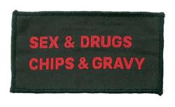 Sex & Drugs Chips Aufnäher Patch