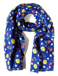 Bedrucktes Tuch Blau Mit Blümchen