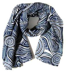 Bedrucktes Tuch Retro Blau