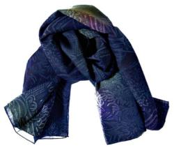 Bedrucktes Tuch Blau