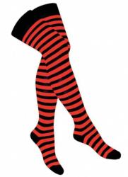 Overknee Socken Orange Gestreift