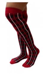 Overknee Socken Tartan Muster