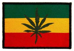 Patch Flag Rasta Leaf Aufnäher