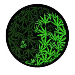 Patch Yin Yang Leaves Aufnäher