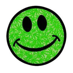 Cannabis Smiley Patch