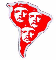 Patch Che Guevara S. America Cut Out Aufnäher