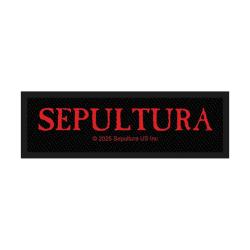 Sepultura Logo Patch rot-schwarz