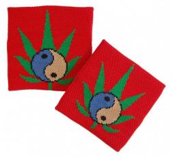 Sweatband Red Yin Yang Cannabis