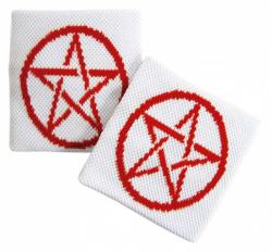 Schweißband Mit Rotem Pentagramm