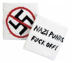 Schweißband Weiß Gegen Nazi