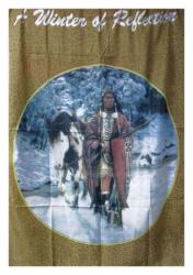 Red Indian Winter of Reflection Indianerhäuptling Posterfahne