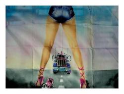 Truckergirl Posterfahne