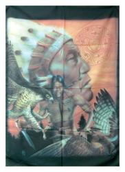 Jagender Native American Posterfahne