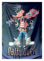 Looney Tunes Daffy Duck Rockstar Posterfahne