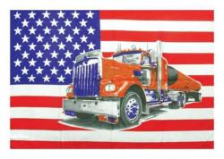 USA & Truck Posterfahne