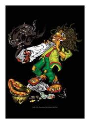 Rasta Man Cannabis Super Joint Posterfahne